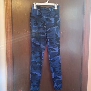 Blue camo forever 21 leggings- size small, athletic spandex leggings.